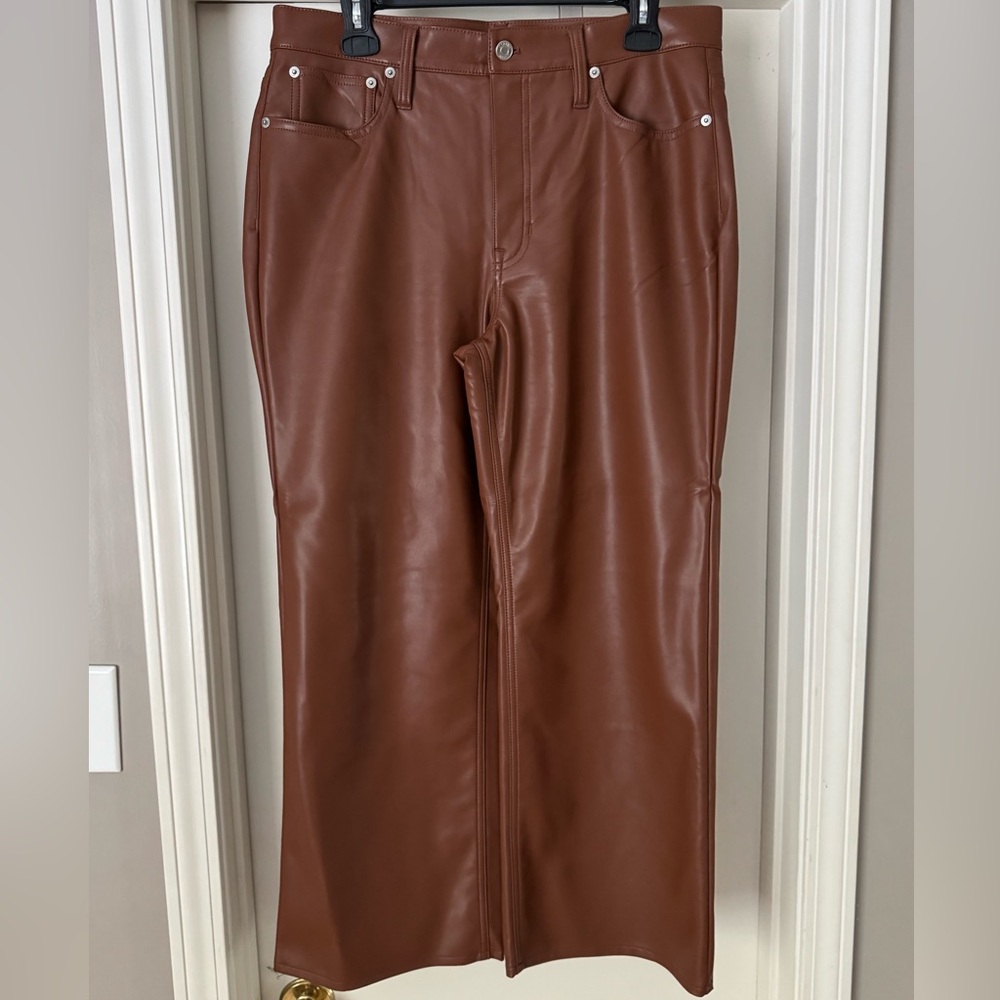 J. Crew Brown Leather Pants